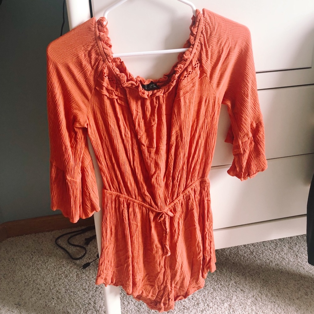 Orange topshop romper